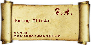 Hering Alinda névjegykártya
